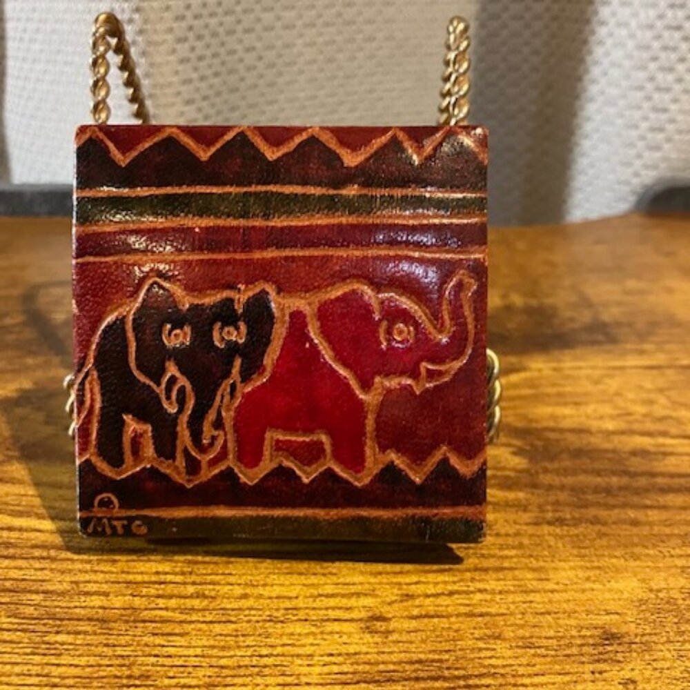 Small Pocket Coin Purse by Mediterranean Trading Company‎ Elephant Motif - Picture 2 of 6